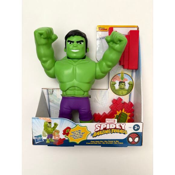 Spidey and His Amazing Friends Marvel Power Smash Hulk w Brick Wall New Unopened - Picture 1 of 5